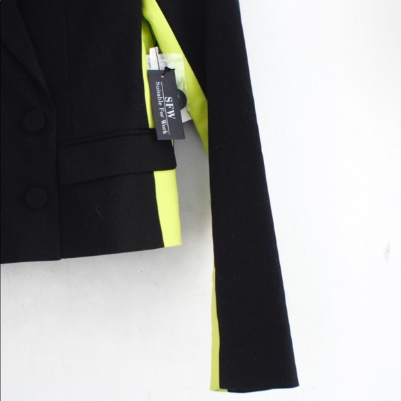 SFW Neon Stripe Blazer - Crop Length - Picture 2 of 4
